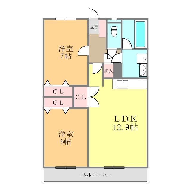 CITY SPIRE東石井の物件間取画像