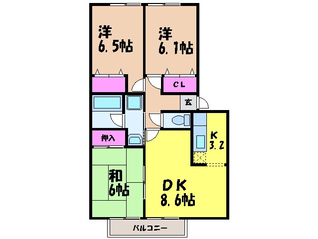 フォブール北井門 Ａ棟・の物件間取画像