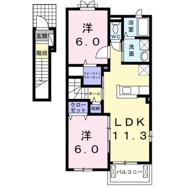 ラポールの物件間取画像