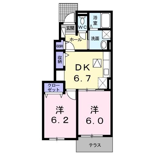 SperanzaＢの物件間取画像