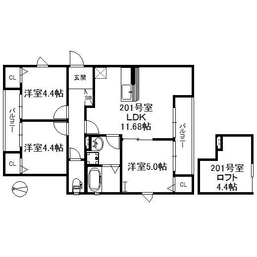 ポラリス唐津駅東の物件間取画像