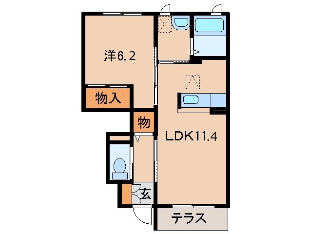 シャーメゾン岩出の物件間取画像