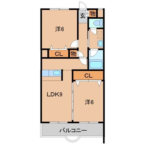 サンメゾン橋本弐番館の物件間取画像