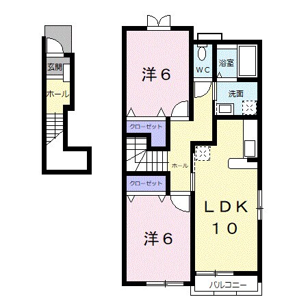 高野口駅 徒歩10分 2階の物件間取画像