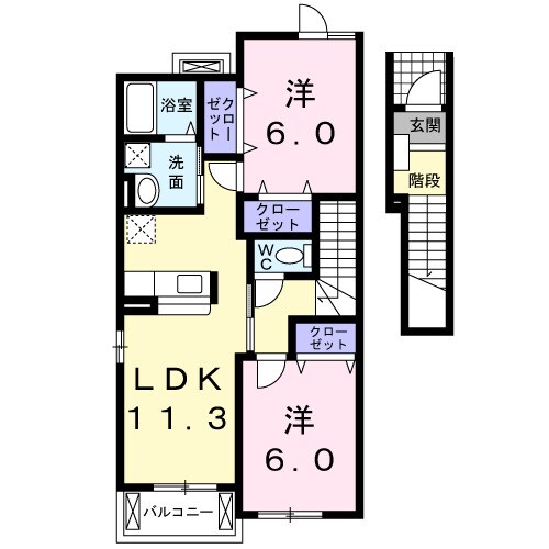 隅田駅 徒歩17分 2階の物件間取画像