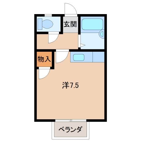 コーポ川上の物件間取画像