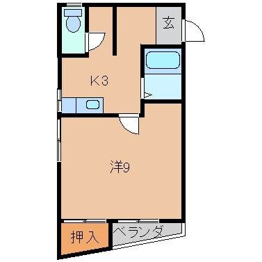 井口アパートⅡの物件間取画像