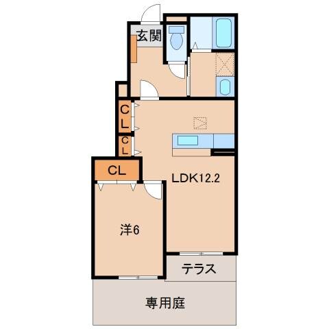 紀伊山田駅 徒歩19分 1階の物件間取画像