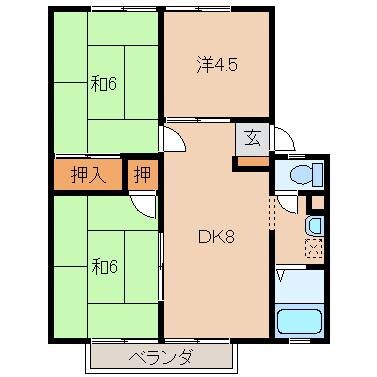 コーポエーデルワイスの物件間取画像