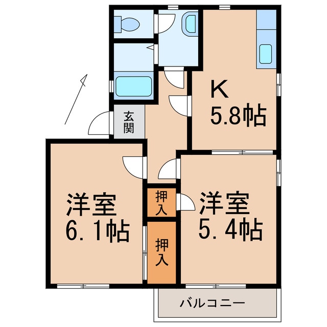 フレグランスうのの物件間取画像