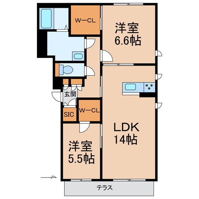 和歌山市駅 徒歩16分 1階の物件間取画像