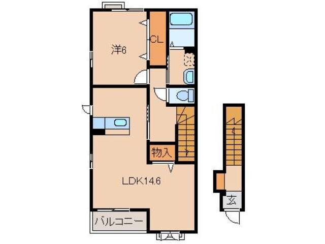 打田駅 徒歩20分 2階の物件間取画像
