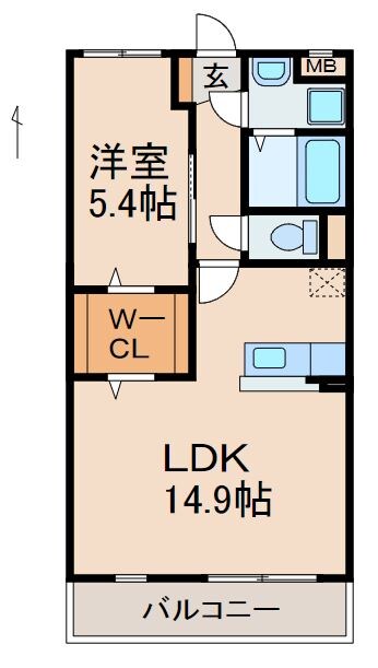 ボナール4号館の物件間取画像