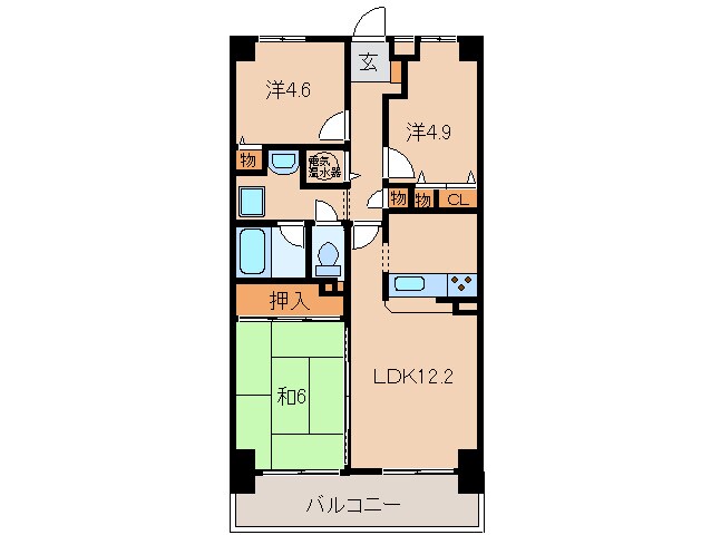 水鉄アーバンコンフォート岩出の物件間取画像