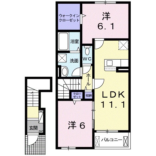 御幸辻駅 徒歩12分 2階の物件間取画像