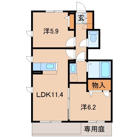 プロヌーブ神前の物件間取画像