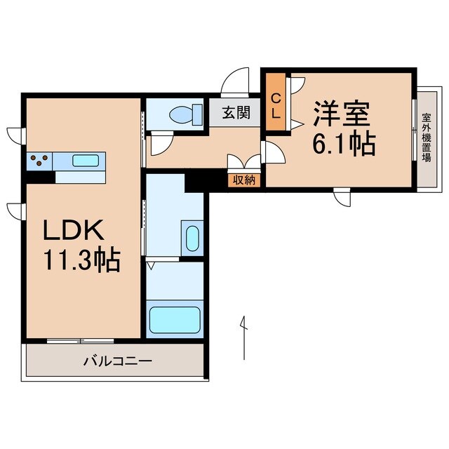 和歌山市駅 徒歩9分 3階の物件間取画像