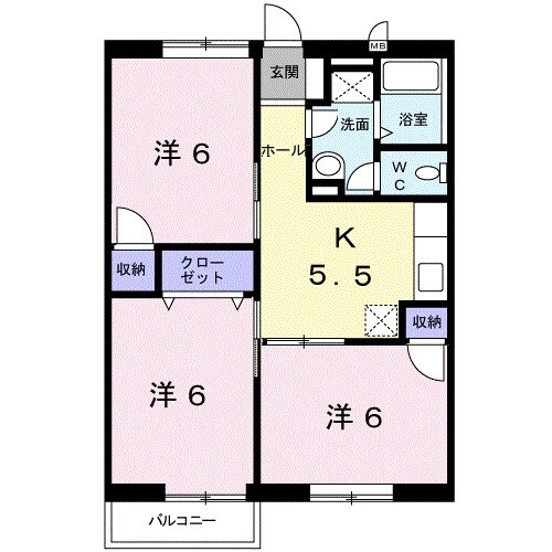 エルモンテ紀ノ川の物件間取画像