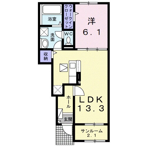 岩出駅 徒歩33分 1階の物件間取画像