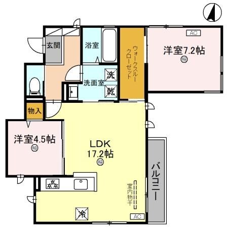 D-ROOM和歌山黒田Ⅱの物件間取画像