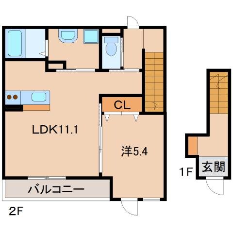 アジャートくろだの物件間取画像