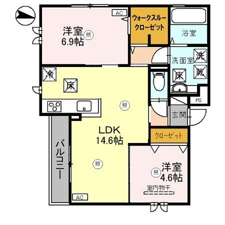 和歌山市駅 徒歩22分 1階の物件間取画像