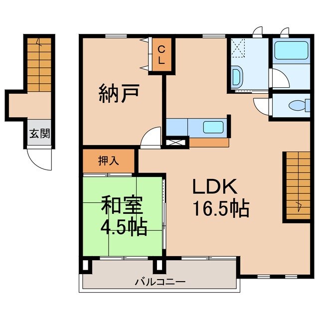 カルムガーデン岩出の物件間取画像