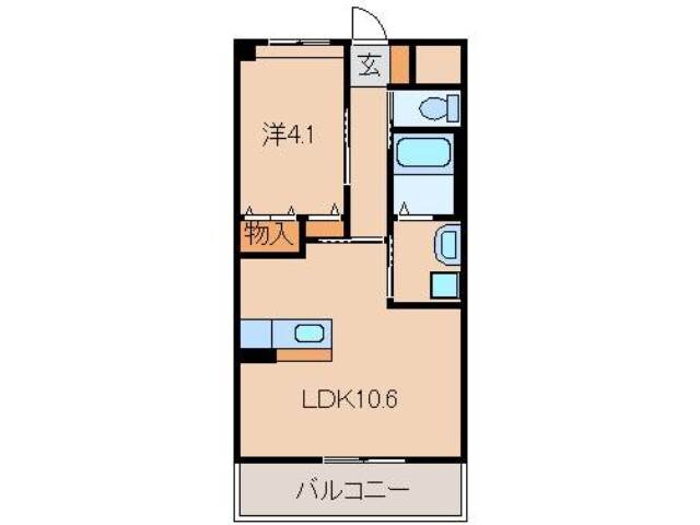 モイス・シャームＫの物件間取画像