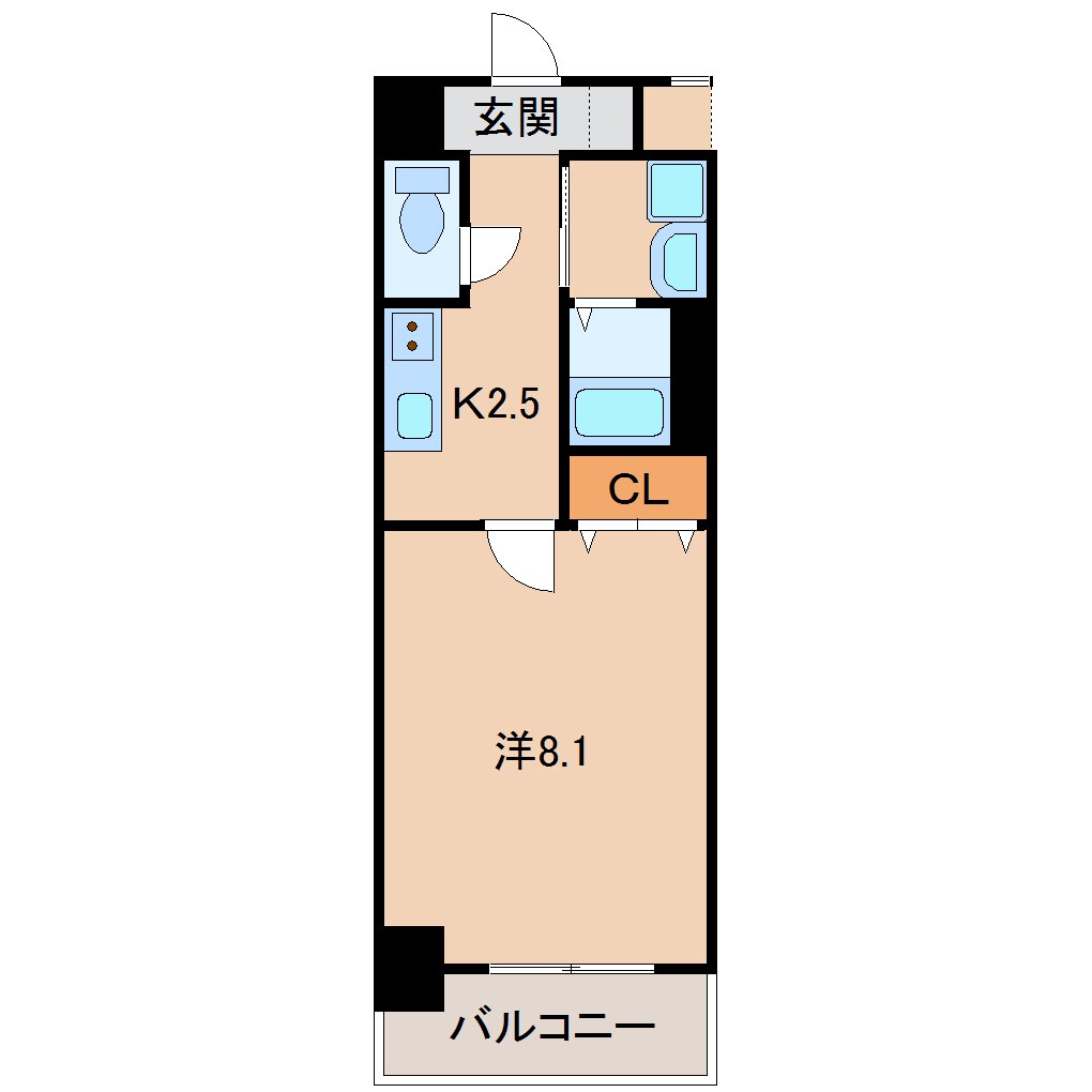 和歌山駅 徒歩5分 4階の物件間取画像