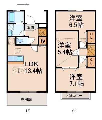 ボヌールの物件間取画像