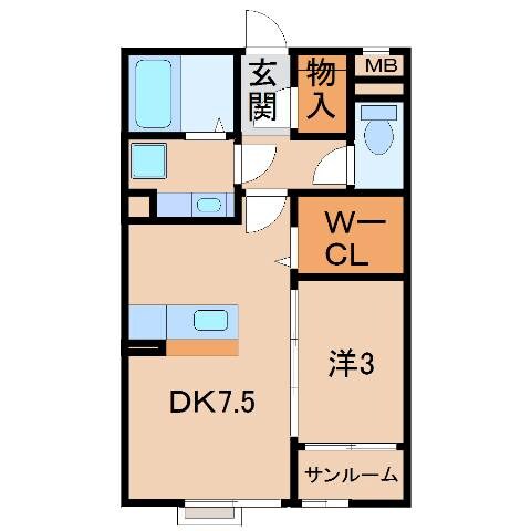 和歌山市駅 徒歩7分 2階の物件間取画像