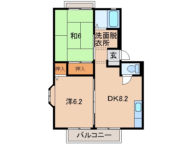 アンジェリーク中島の物件間取画像