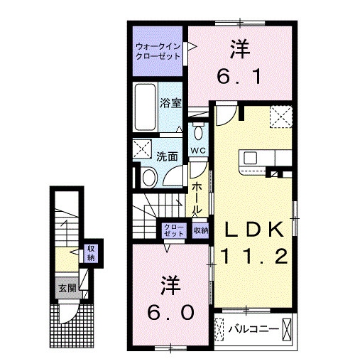 下兵庫駅 徒歩7分 2階の物件間取画像