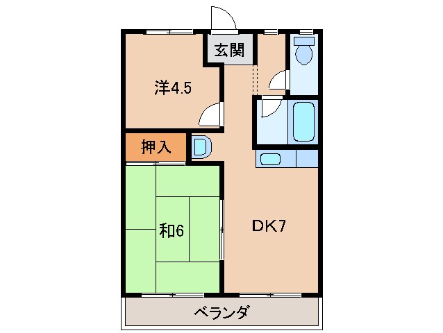 メゾンヨクナァールの物件間取画像