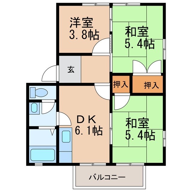 和歌山駅 徒歩5分 2階の物件間取画像