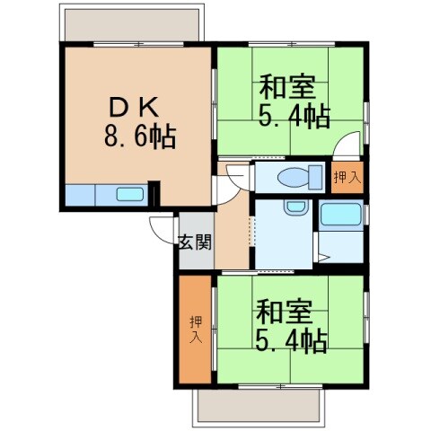 岩出駅 徒歩23分 2階の物件間取画像