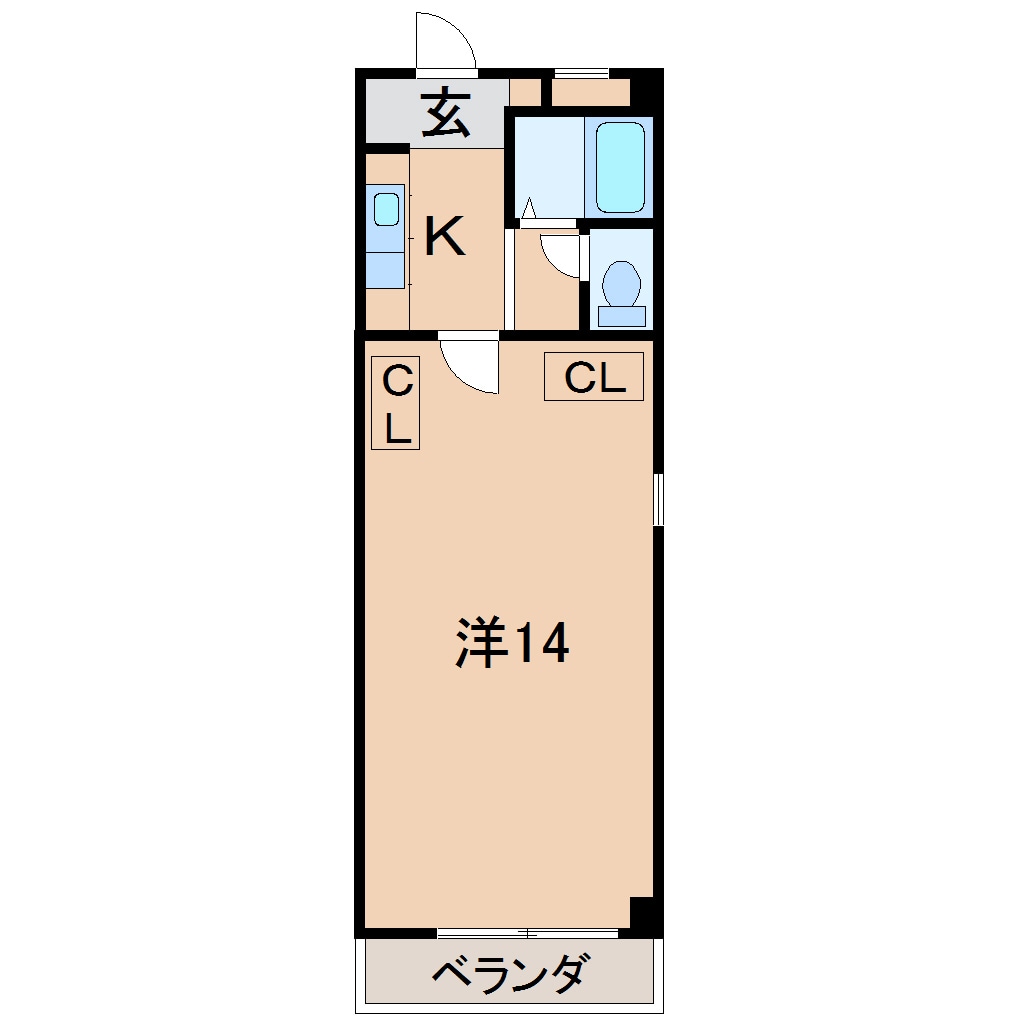 和歌山市駅 徒歩3分 4階の物件間取画像
