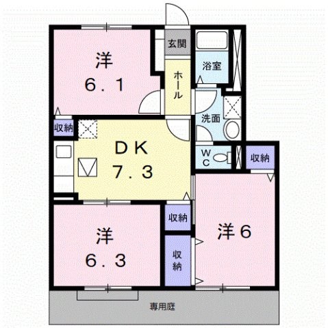 メゾンアンソレイエ　Ⅲの物件間取画像