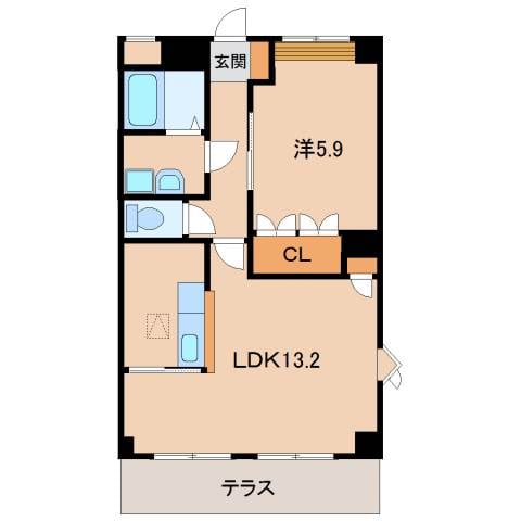 竈山駅 徒歩10分 1階の物件間取画像