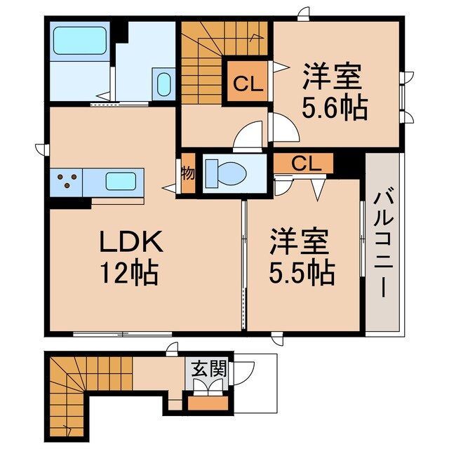 和歌山駅 バス23分  団地西口下車：停歩1分 2階の物件間取画像