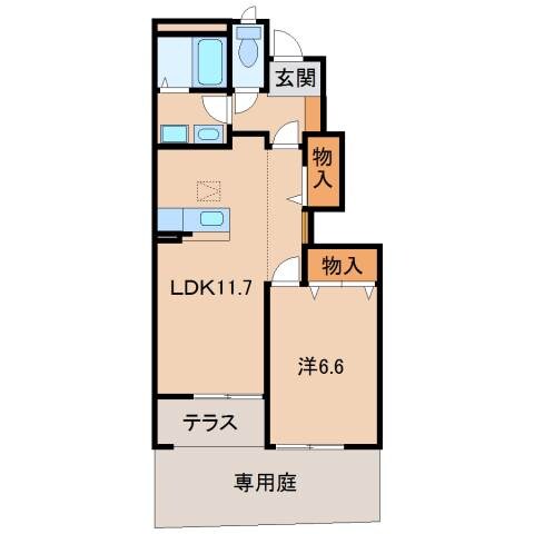 田井ノ瀬駅 徒歩17分 1階の物件間取画像