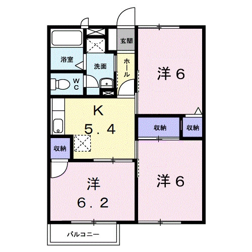 メゾンラフィネＡの物件間取画像