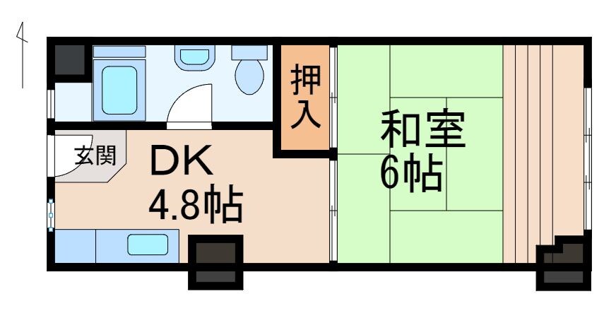 ビレッジハウス城北タワーの物件間取画像