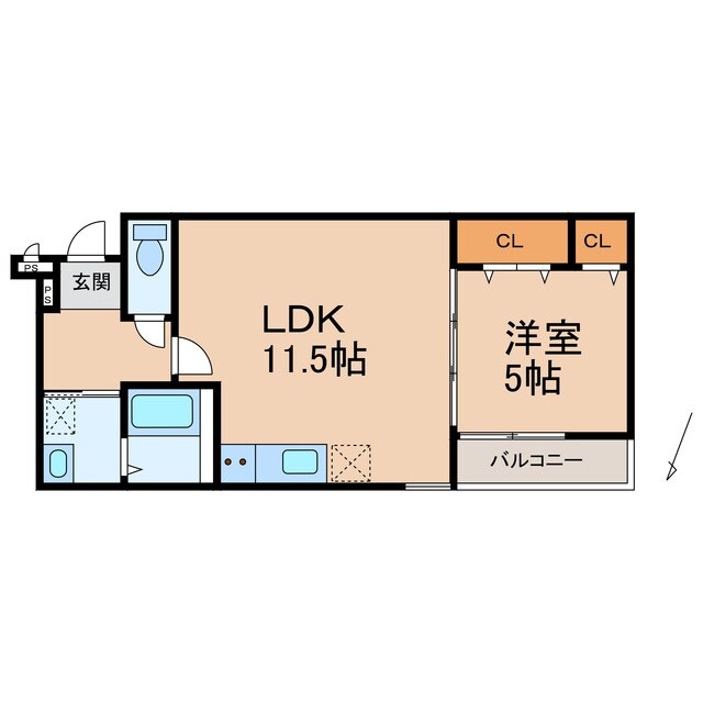 和歌山駅 徒歩19分 2階の物件間取画像