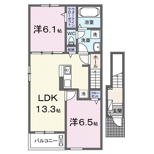 布施屋駅 徒歩45分 2階の物件間取画像