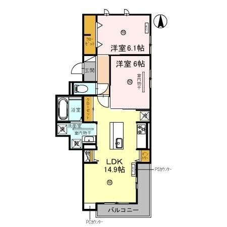 COMU TERRACEの物件間取画像