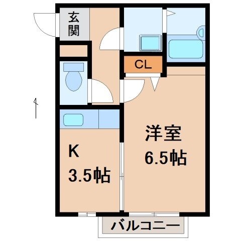 ベルメゾン砂山の物件間取画像