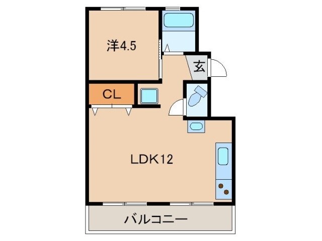 コーポ東３・５号棟の物件間取画像
