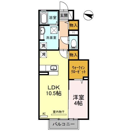 日前宮駅 徒歩4分 1階の物件間取画像