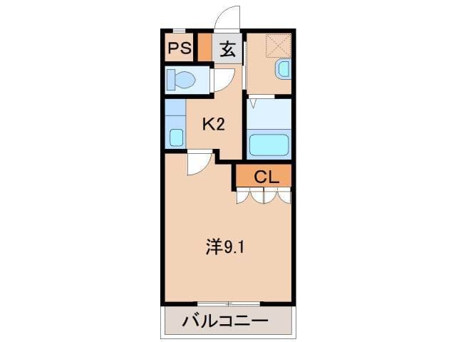 六十谷駅 徒歩29分 2階の物件間取画像